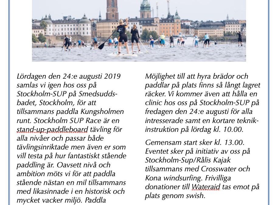 Syns vi på Stockholm SUP race 2019?
